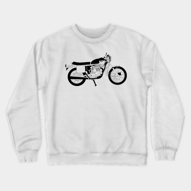 Triumph Bonneville Black Outline Crewneck Sweatshirt by kindacoolbutnotreally